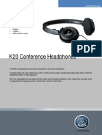 Lightweight foldable conference headphones