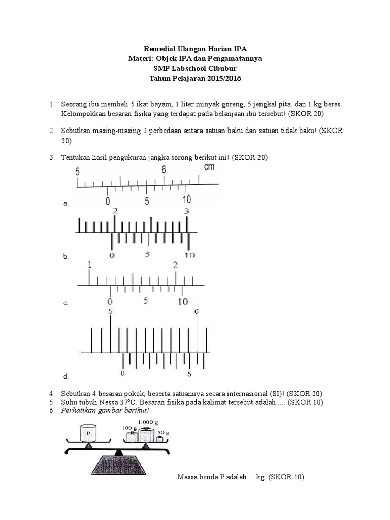 Remedial Uh Ipa Bab 1 Objek Ipa Dan Pengamatannya