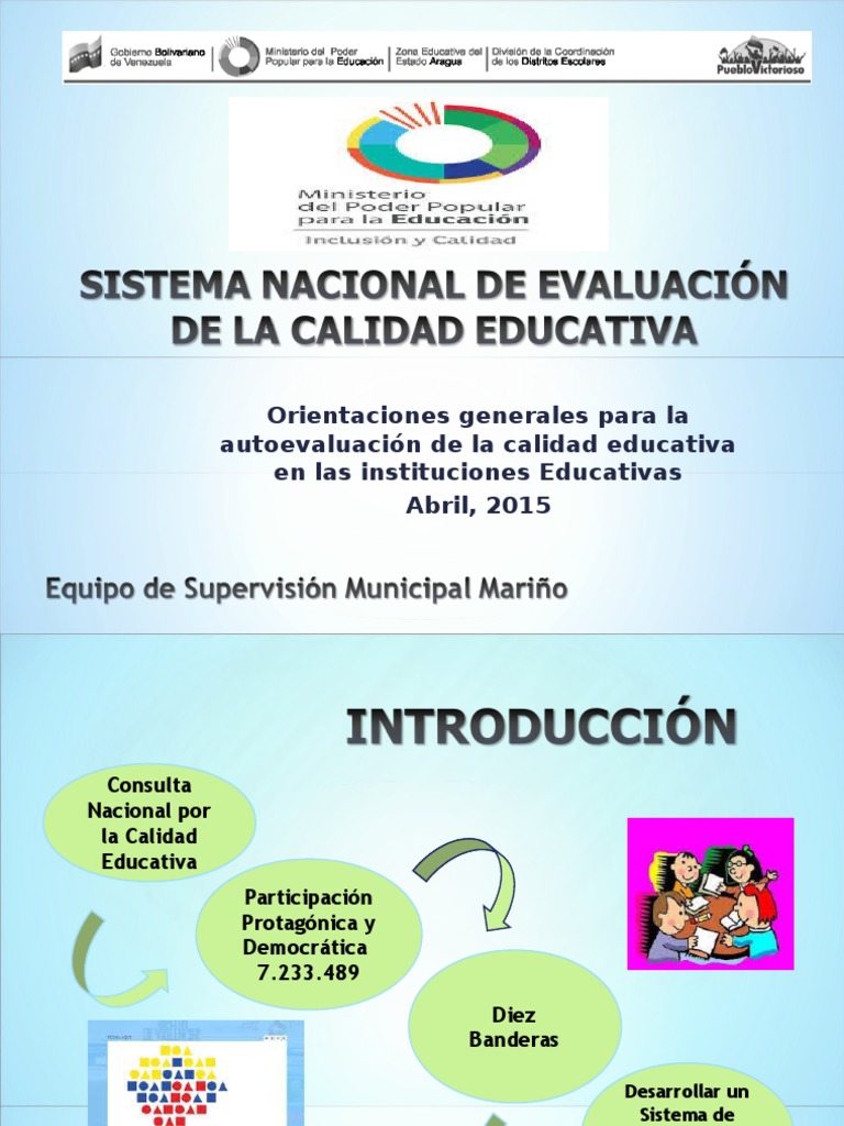 Sistema Nacional de Evaluación de La Calidad Educativa | PDF ...