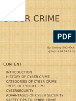 Cyber Crime: By: Dmitriy SHCHEKA Group: 8.04.54.13.01