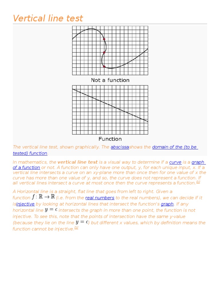 Vertical Line Test | PDF | Function (Mathematics) | Curve