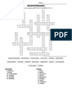 Biodiversidad CRUCIGRAMA