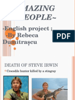 Amazing People : - English Project - by Rebeca Dumitrașcu