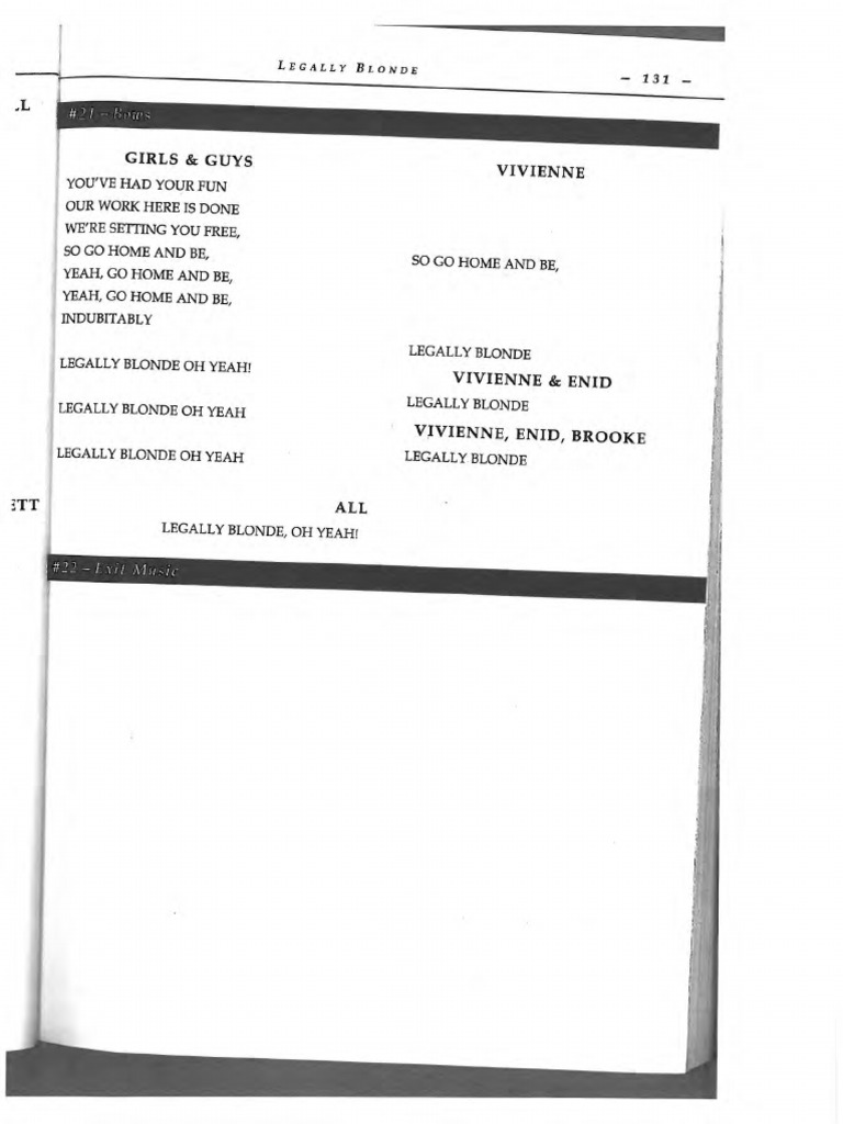 Legally Blonde Score PDF