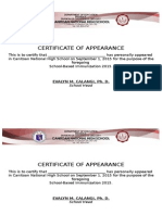 Certificate Appearance School Immunization