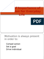 Usage of Importance of Motivation For Everyday Life