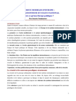 Les Modèles D'europe - Intégrationniste Et Stato-National - 0 PDF