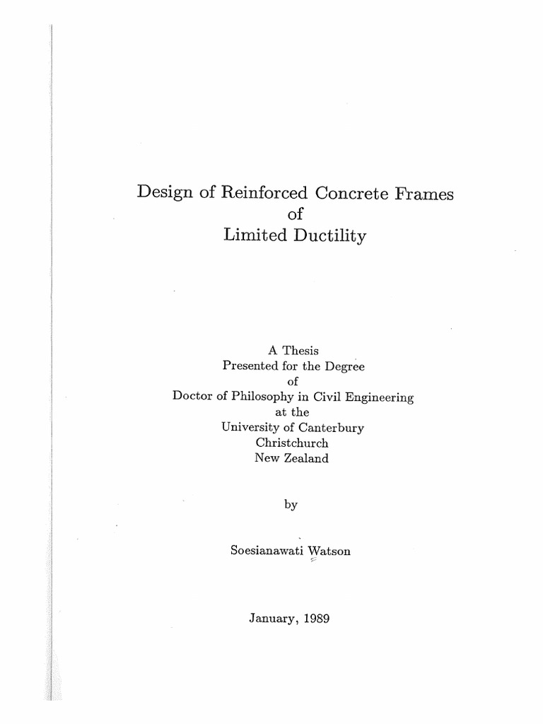 Thesis Watson | PDF | Bending | Column