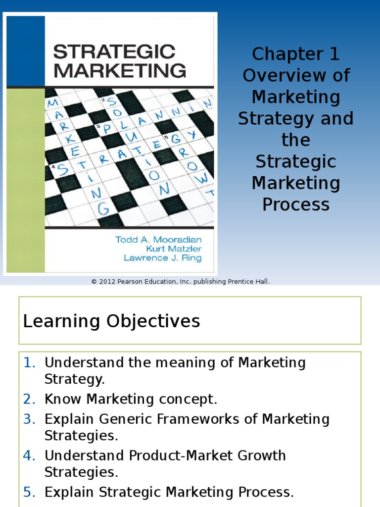 Chapter 1 Strategic Marketing PDF Marketing Strategy Strategic