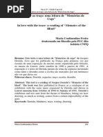 Artigo Por Amor Ao Traco -Um Ligeitura de Memorias Do Cego de Derrida