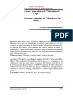 Artigo Por Amor Ao Traco - Um Ligeitura de Memorias Do Cego de Derrida