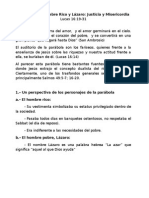 La Parábola Del Hombre Rico y Lázaro - La Crisis Del Reino - Justicia y Misericordia