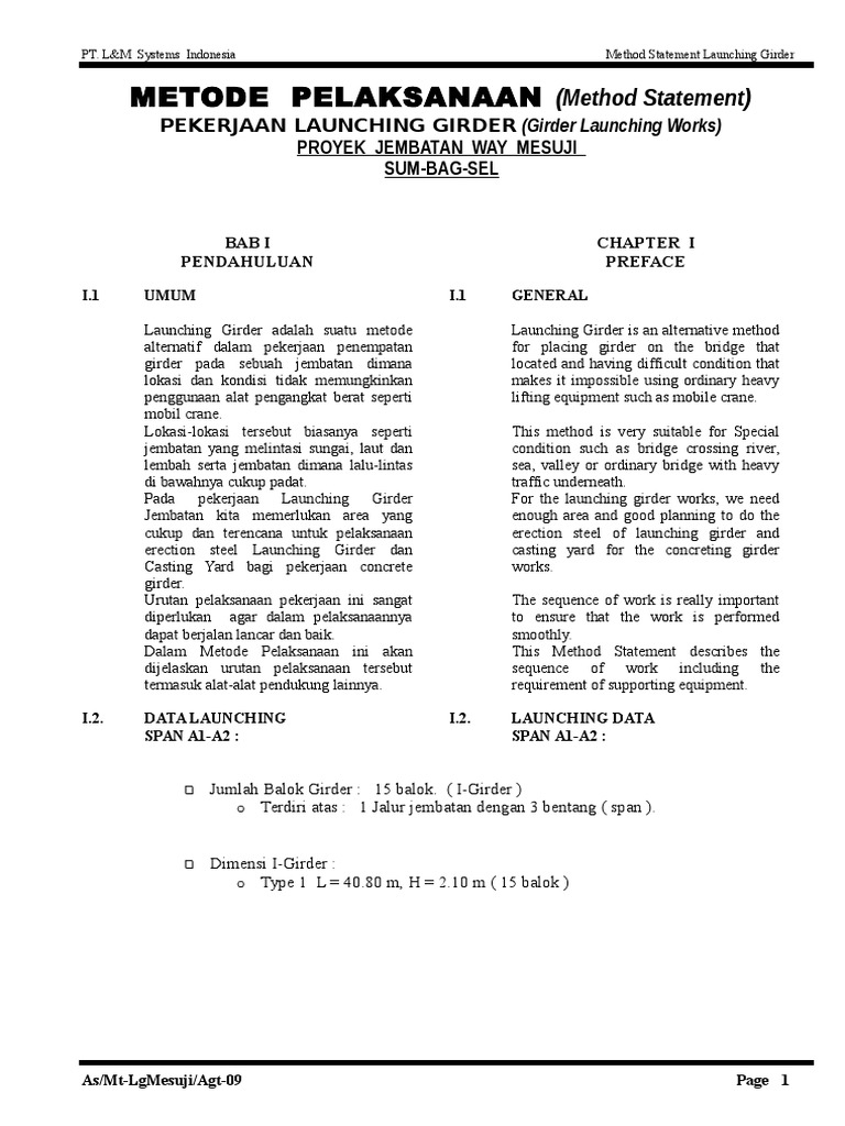 Method Launching Girder | Download Free PDF | Crane (Machine) | Industries