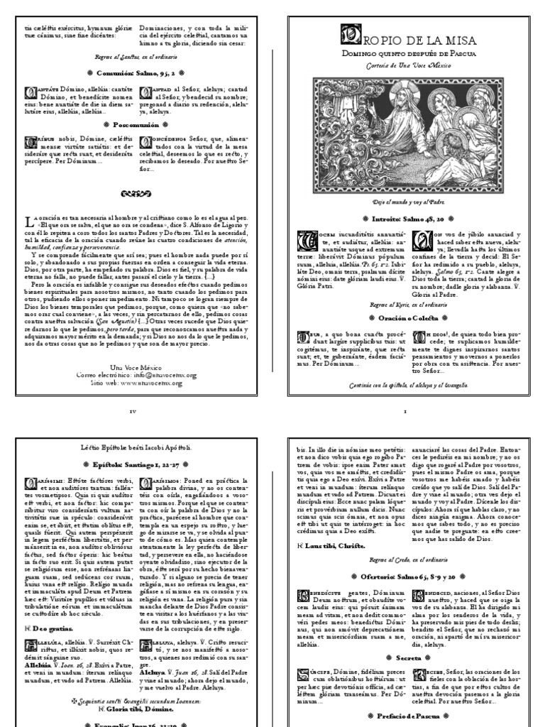 Quinto Domingo Después De Pascua Pdf Misa Liturgia Oración