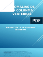 Anomalias de La Colunma Vertebral