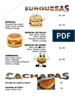 Menú Hamburguesas