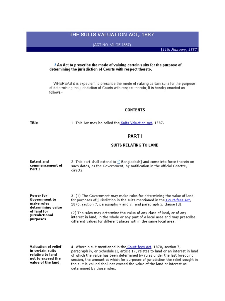 The Suits Valuation Act PDF Appeal Appellate Court