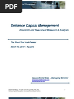 The Week That Just Passed March 12, 2010