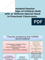 The Student-Teacher Relationships of Children Both With Or