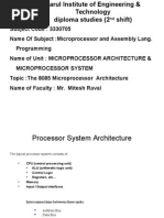 The 8085 Microprocessor Architecture