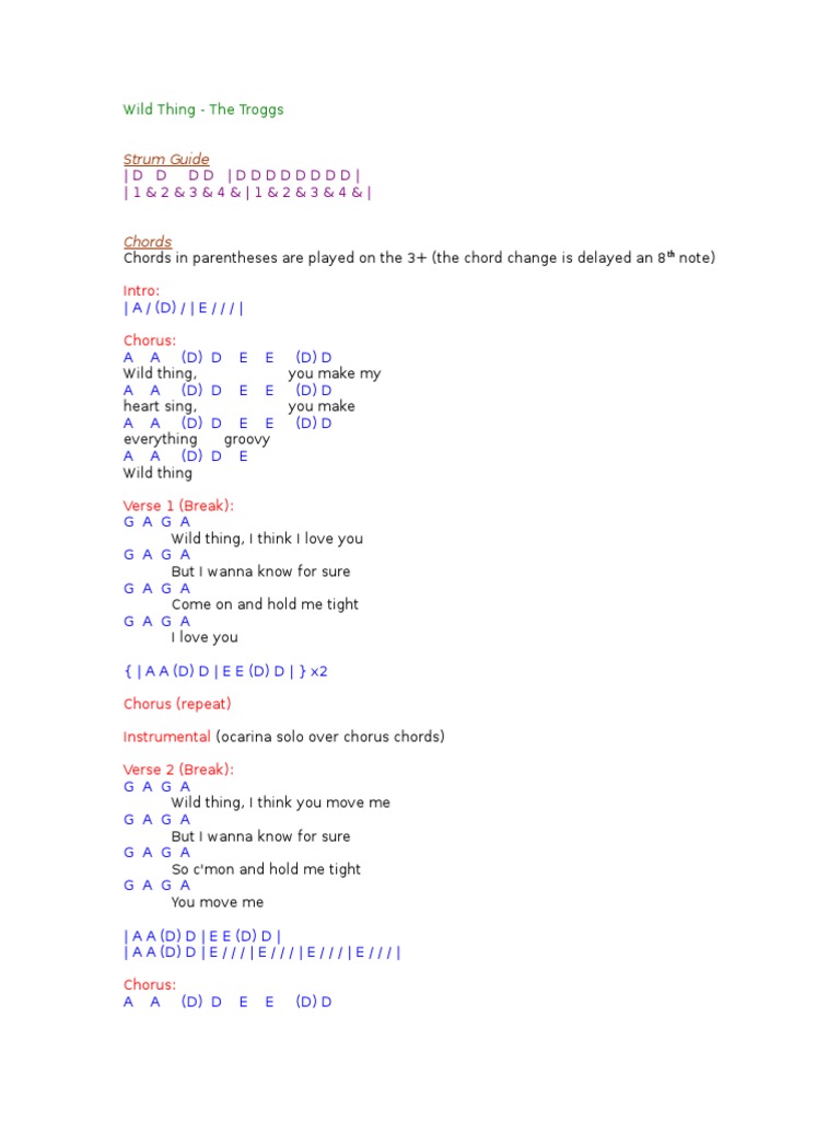 Wild Thing Chords Pdf , Wild Thing Tab by Jimi Hendrix – WTSITB