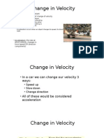 change in velocity