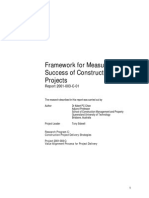 2001-003-C-01 Framework for Measuring Success