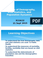 11_12. Intro Vital Stats Demography Population Dynamics