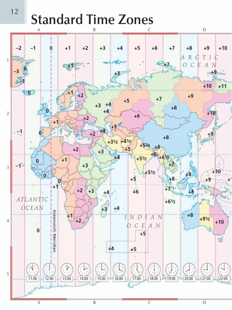 Standard Time Zones: Arctic Ocean | PDF | Science & Mathematics