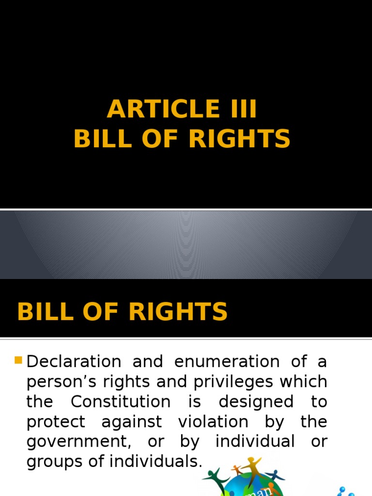 Article III: Bill of Rights Overview | PDF | Search And Seizure | Bail