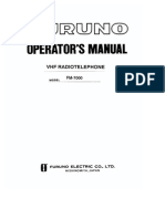 Furuno VHF FM7000 Opertor's Manual N