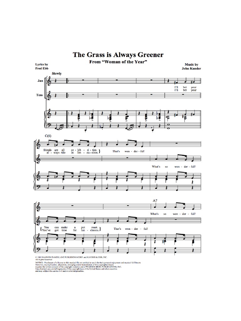 The Grass Is Always Greener | PDF