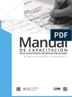 Manual de Capacitación Para Autoridad de Mesa 