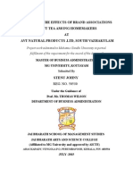 A Study On The Effects of Brand Associations of Avt Tea Among Homemakers AT Avt Natural Products .LTD, South Vazhakulam