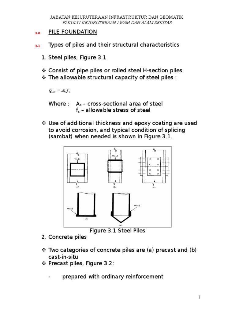 CH3 Pile Foundations | PDF | Deep Foundation | Civil Engineering
