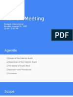 Kick Off Meeting (Sample)