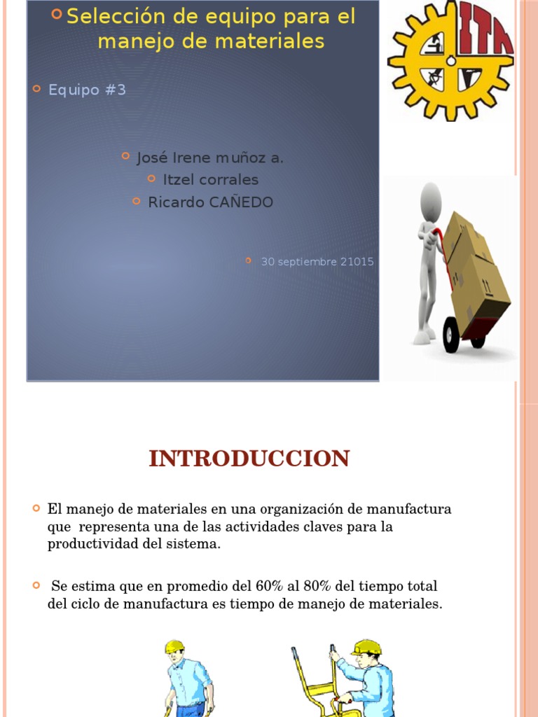 Equipos Esenciales para Manejo de Materiales | PDF | Máquina elevadora ...