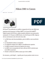 Comparativa Nikon D80 vs Canon EOS 400D