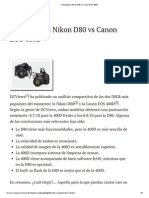 Comparativa Nikon D80 Vs Canon EOS 400D