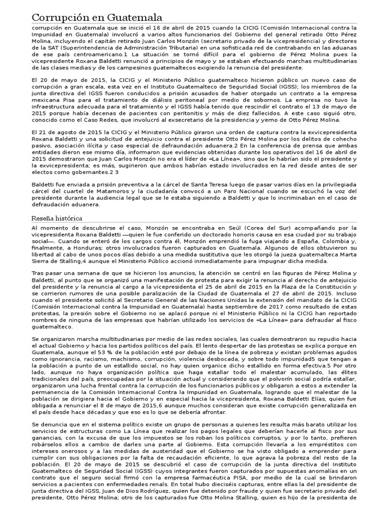 Corrupción en Guatemala | PDF | Guatemala | Prácticas corruptas