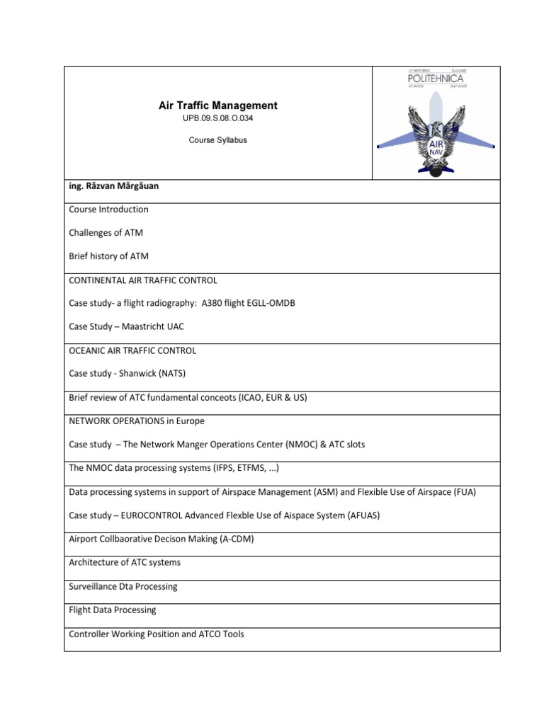 Air Traffic Management PDF Air Traffic Control Aviation