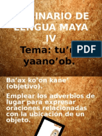 Adverbios de Lugar en Maya Yucateco
