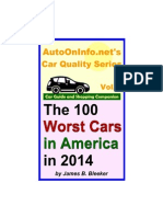 The 100 Worst Cars in America in 2014: AutoOnInfo - Net's Car Quality Series, Volume 7