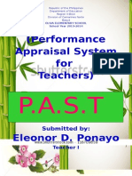 (Performance Appraisal System For Teachers) : P.A.S.T