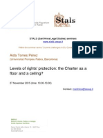 Levels of Rights' Protection: The Charter As A Floor and A Ceiling?