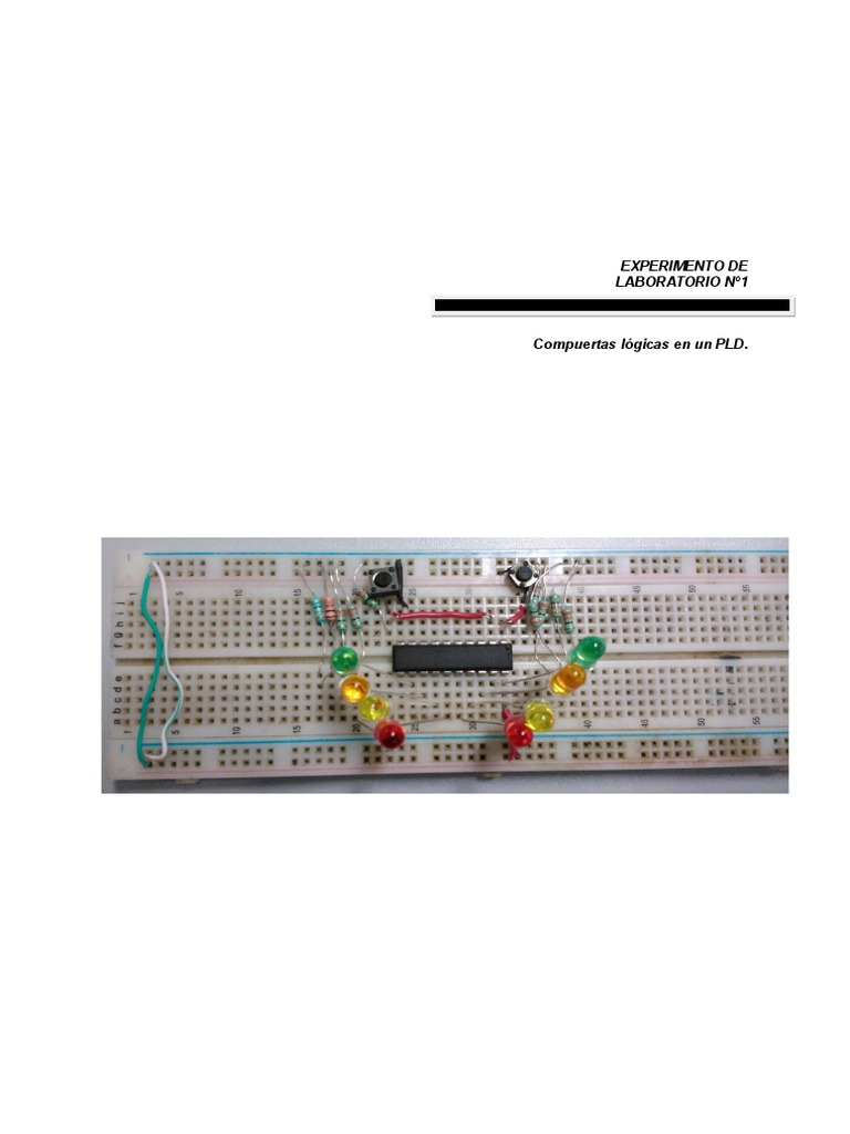 Compuertas Lógicas en Protoboard | PDF | Puerta lógica | Circuitos ...