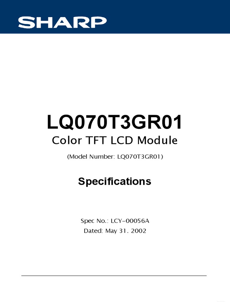 Datasheet SHARP | PDF | Logic Gate | Power Supply