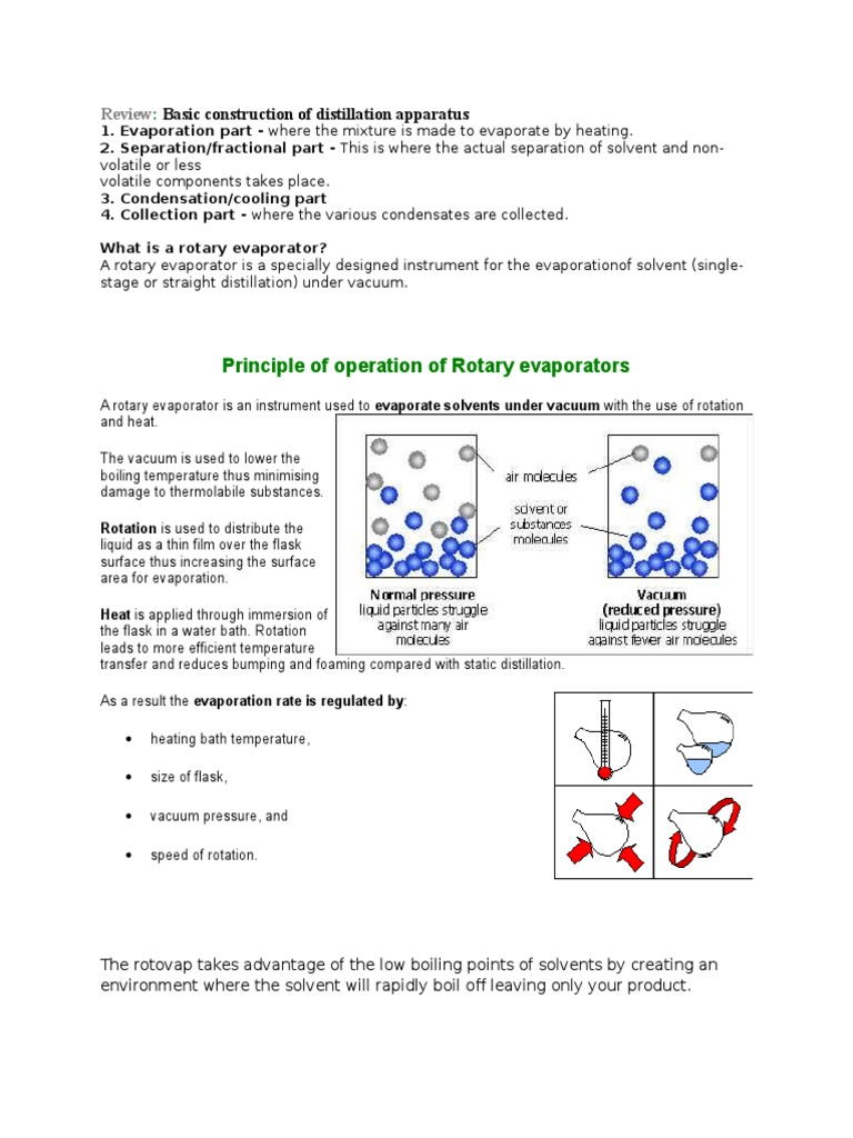Rotary Evaporator PDF Evaporation Distillation