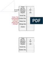 Form Intro (7 Bars) - 24 Beats Bar No. 1 Aeolian Mode Harmony Am (Atoa) Function I Rhythm 4/4 Vocal Sec. Guitars Sec. Brass Sec. Strings Sec. Drums
