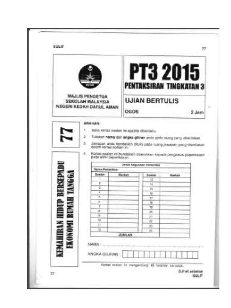 Percubaan pt3 Kedah Khb Ert 2015